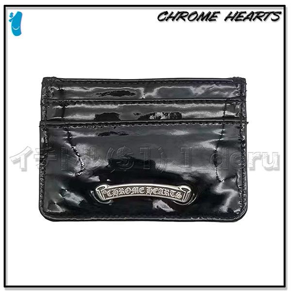 +クロムハーツ+ PLUS CARD CASE SCROLL エナメル カード ケース 偽物 ch12184