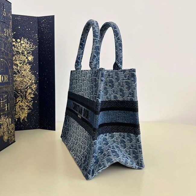 デニム ディオール Book Tote バッグ スモール M1265ZEGC_M49E