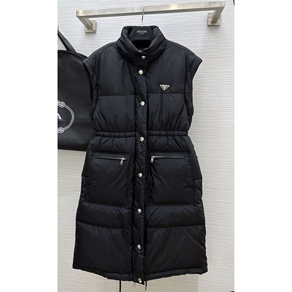 ◆プラダ◆レディース Re-Nylon ロング ダウンコート 2way★292132_1WQ9