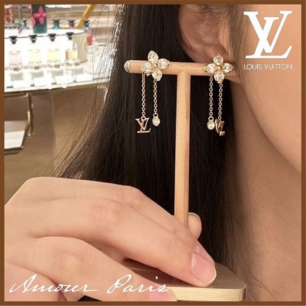 【キラキラ☆揺れるlvロゴが可愛い♪】ルイヴィトン ピアス・lv ダズル コピー m01996