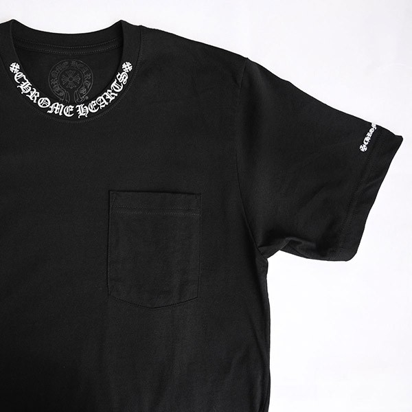 新デザインクロムハーツ ネック ロゴ 半袖 Tシャツ スーパーコピー 2412018
