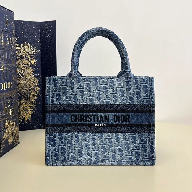 デニム ディオール Book Tote バッグ スモール M1265ZEGC_M49E
