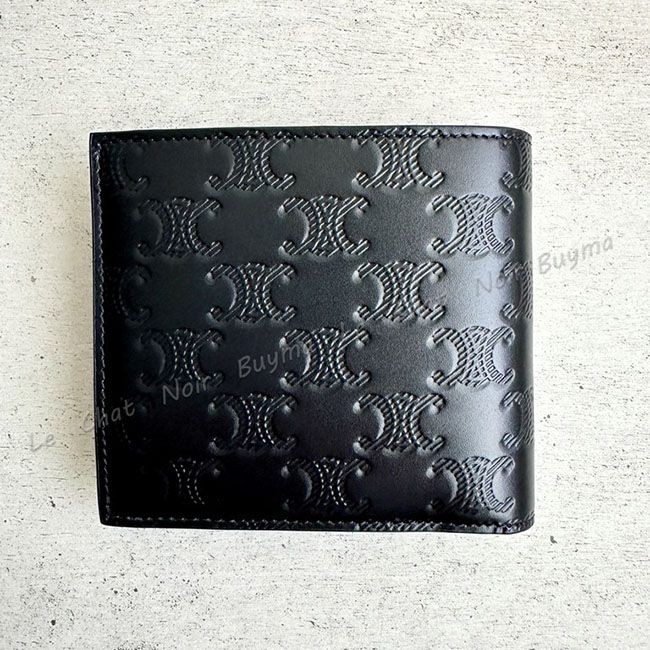 国内完売★セリーヌ トリオンフ コピー エンボス加工 二つ折り財布 10C873FQB.38SI