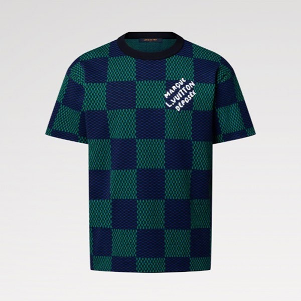 2025ブランド新作【存在感抜群☆】ルイヴィトンコピー LV ジャカード ダミエ 半袖Ｔシャツ 1AHBCV