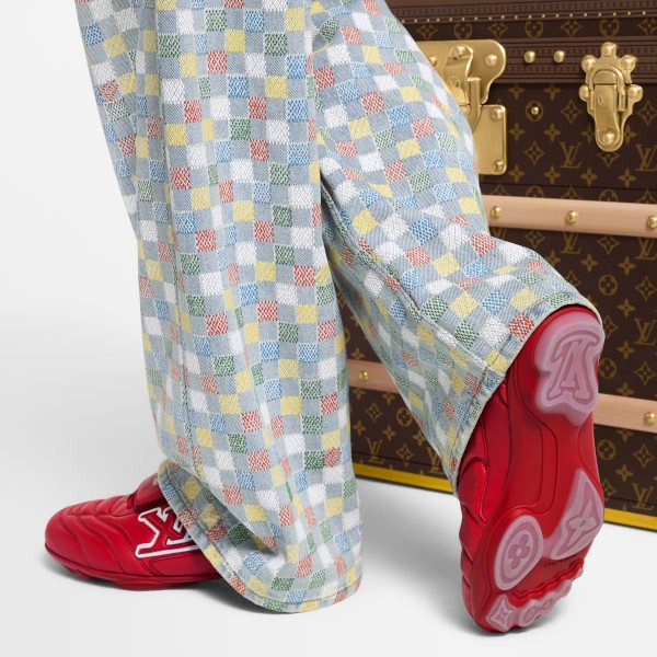 ルイヴィトン☆LV フットプリント サッカー・ライン スニーカー 偽物 1AHDP8