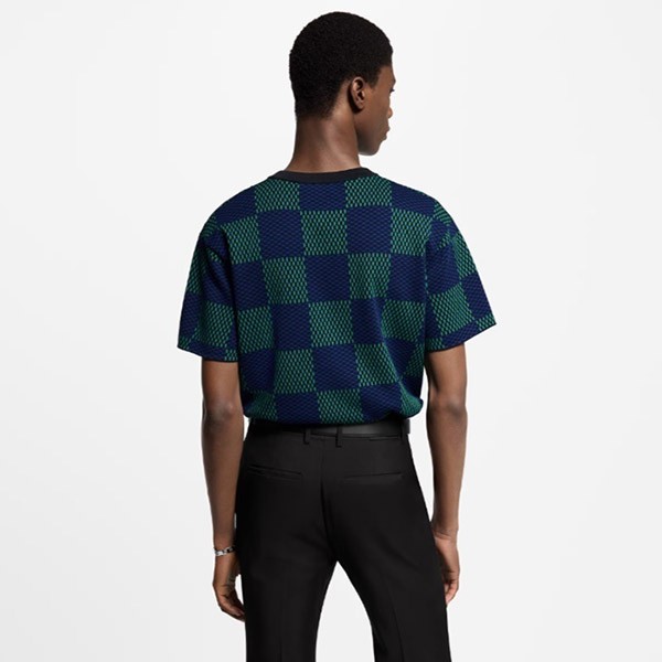 2025ブランド新作【存在感抜群☆】ルイヴィトンコピー LV ジャカード ダミエ 半袖Ｔシャツ 1AHBCV