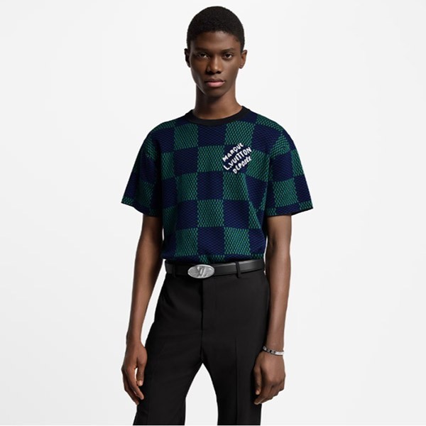 2025ブランド新作【存在感抜群☆】ルイヴィトンコピー LV ジャカード ダミエ 半袖Ｔシャツ 1AHBCV
