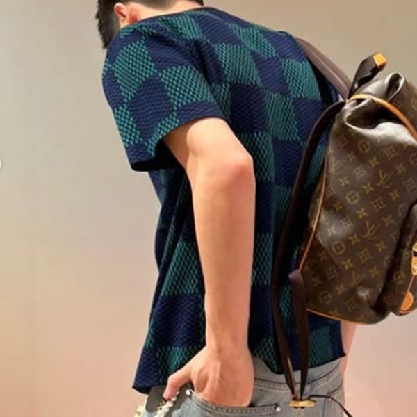 2025ブランド新作【存在感抜群☆】ルイヴィトンコピー LV ジャカード ダミエ 半袖Ｔシャツ 1AHBCV