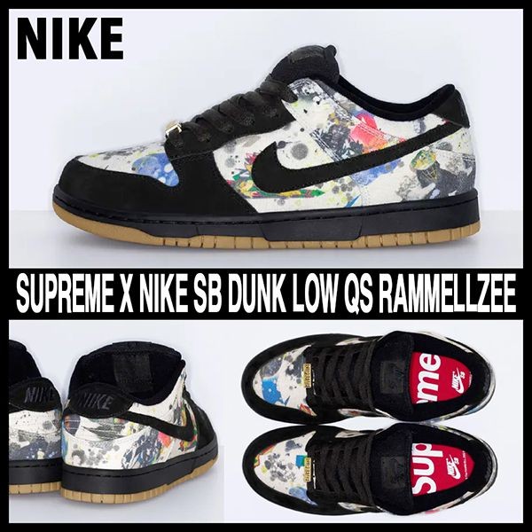 ナイキ シュプリーム コピー★コラボ★SB ダンク LOW QS RAMMELLZEE★FD8778-001