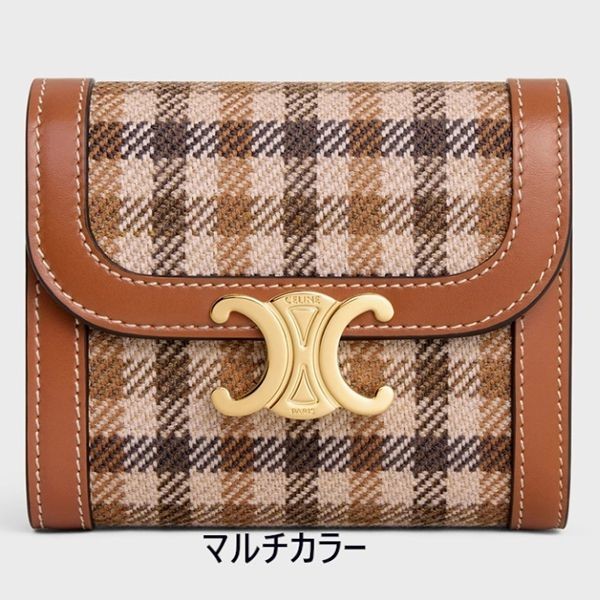 雑誌掲載★【セリーヌ】スモール 偽物 フラップウォレットトリオンフ 10D782GH9.02GJ