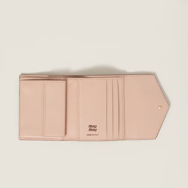 ミュウミュウ レザー スモール 三つ折り 財布 3色 miu221555