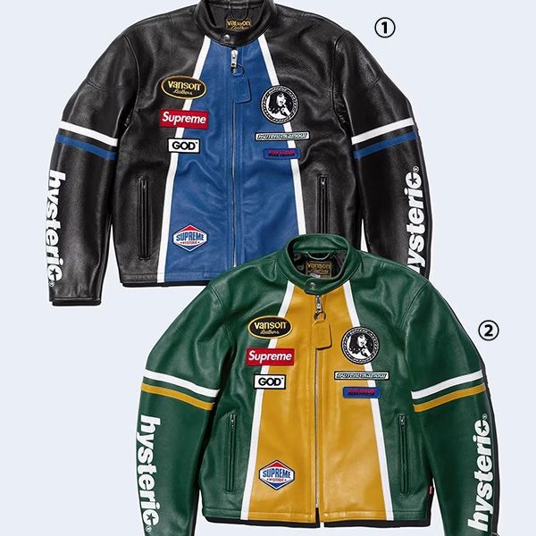 【シュプリーム Hysteric Glamour 偽物】 Vanson Leathers ジャケット ブラック hg0219