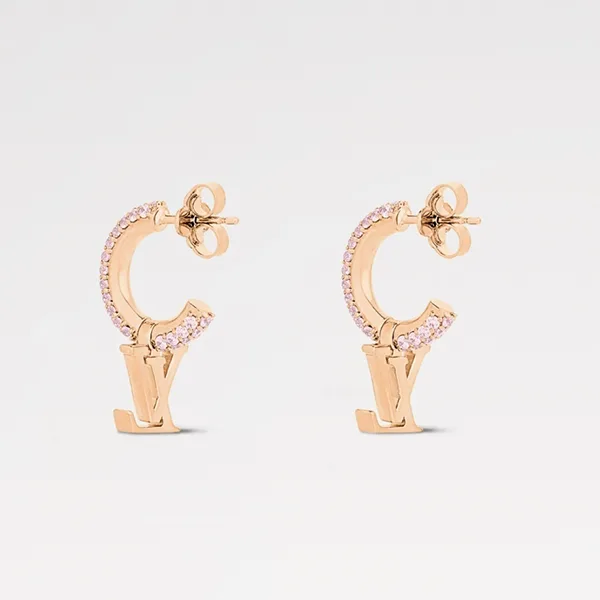 クリスタル輝く《ルイヴィトン》 ピアス コピー フープ LV アイコニック M01732