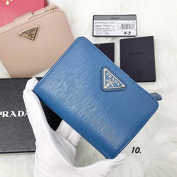 人気話題コラボ！プラダ Zip Compact Wallet ジップコンパクト財布 偽物♪