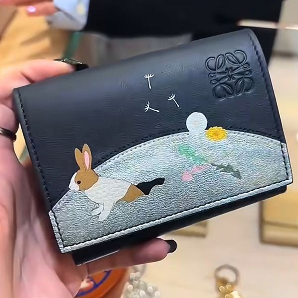 《ロエベ Suna Fujita 偽物 コラボ》財布 レザー うさぎ low0219