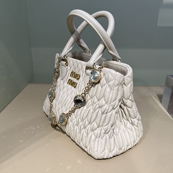 ミュウミュウ ショルダー 偽物☆NAPPA CRYSTAL (5BA251)