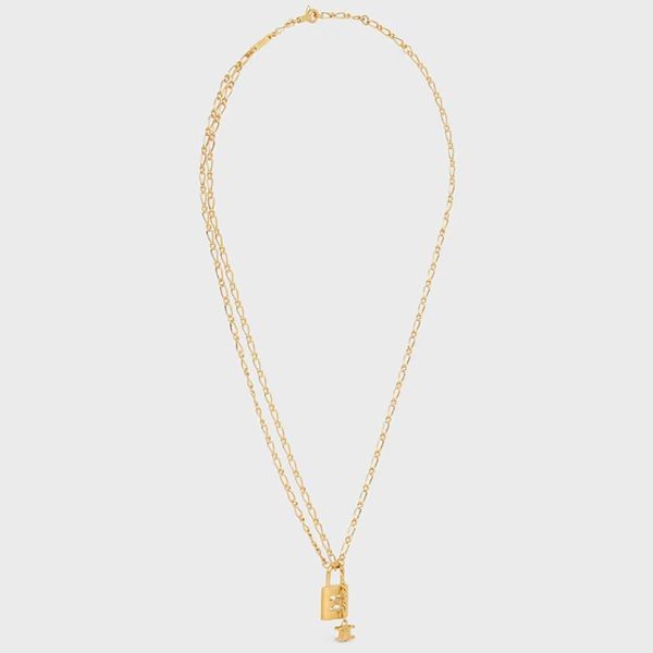 ひと際目立つ★セリーヌ トリオンフロックネックレス コピー 461HH6BRA