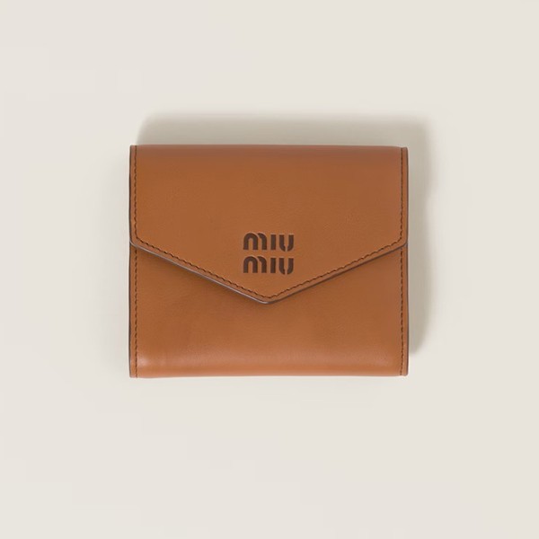 ミュウミュウ レザー スモール 三つ折り 財布 3色 miu221555
