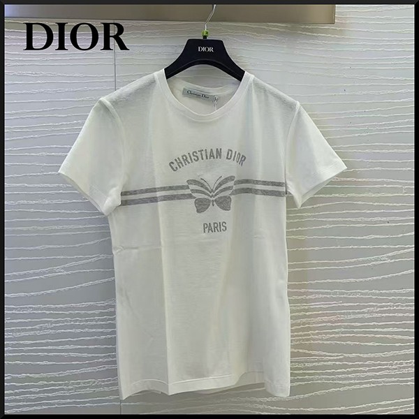 ディオール コットン Tシャツ コピー ホワイト 523T39A4229_X0930