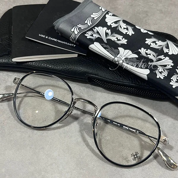 新品 クロムハーツ BK/SS BONE PRONE IV メガネ コピー 25022207