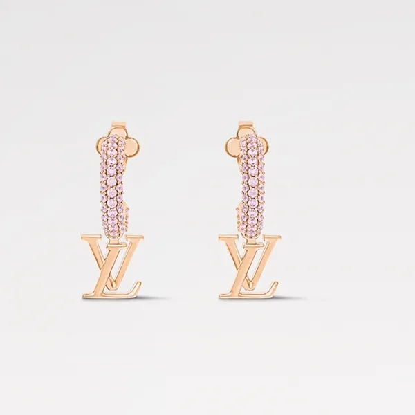 クリスタル輝く《ルイヴィトン》 ピアス コピー フープ LV アイコニック M01732