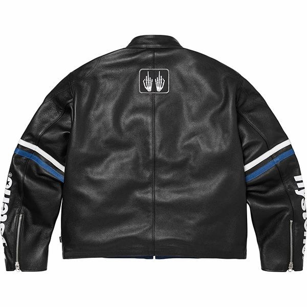 【シュプリーム Hysteric Glamour 偽物】 Vanson Leathers ジャケット ブラック hg0219