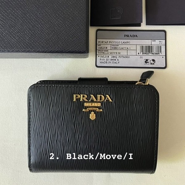 人気話題コラボ！プラダ Zip Compact Wallet ジップコンパクト財布 偽物♪