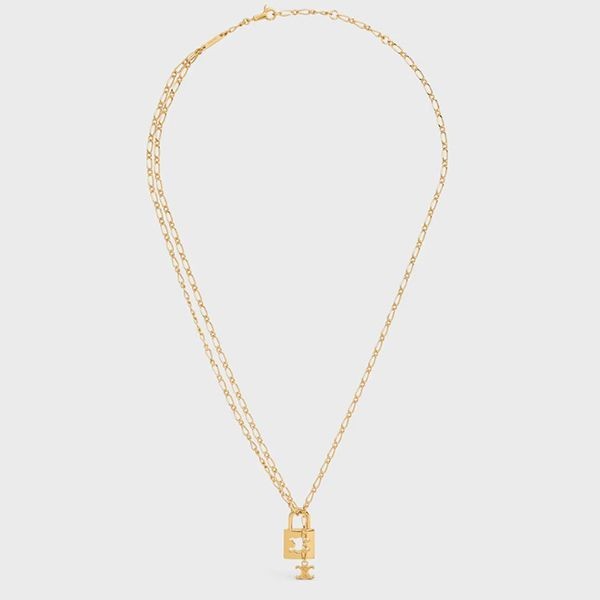 ひと際目立つ★セリーヌ トリオンフロックネックレス コピー 461HH6BRA