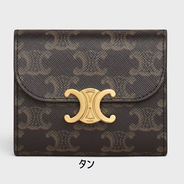 雑誌掲載★【セリーヌ】スモール 偽物 フラップウォレットトリオンフ 10D782GH9.02GJ