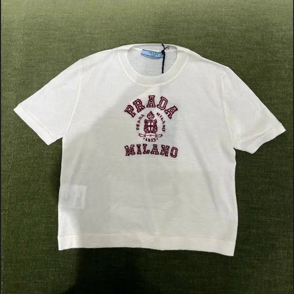 数量限定版！プラダ カシミヤ インターシャ Tシャツ ウィメンズ P24M2M