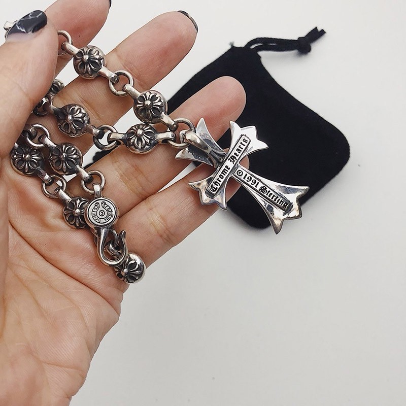 クロムハーツ ネックレス 偽物 ＣＨクロス＆1ボールチェーン 20" 50cm chromehearts2025