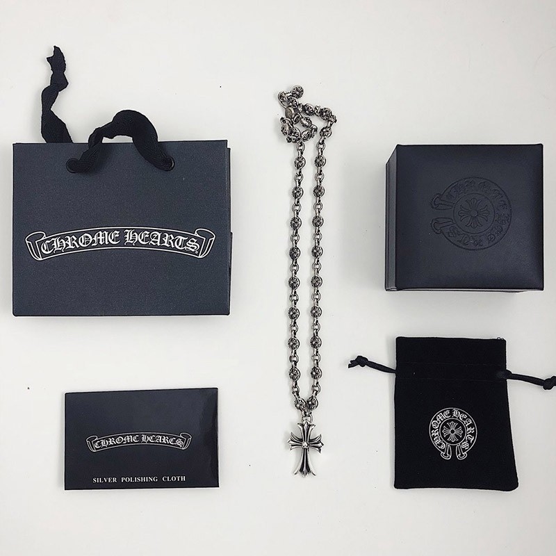 クロムハーツ ネックレス 偽物 ＣＨクロス＆1ボールチェーン 20" 50cm chromehearts2025