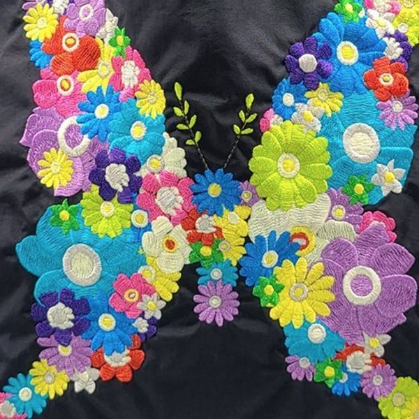 ボールアンドチェーン 偽物 スヌーピー バタフライ刺繍 エコバッグ lp25031802