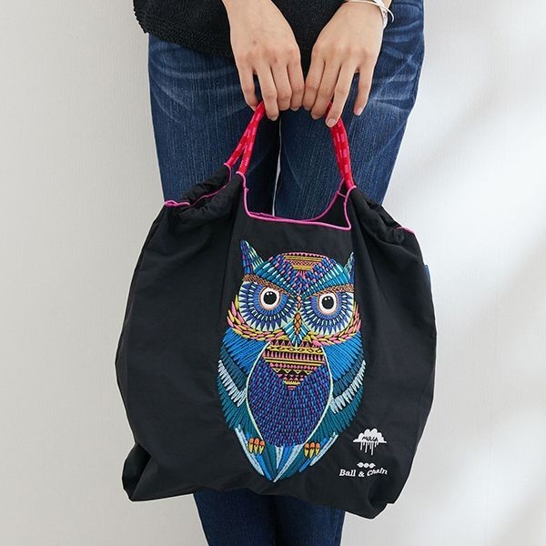 ボールアンドチェーン スーパーコピー オウム豪華刺繍 エコバッグ lp25031804