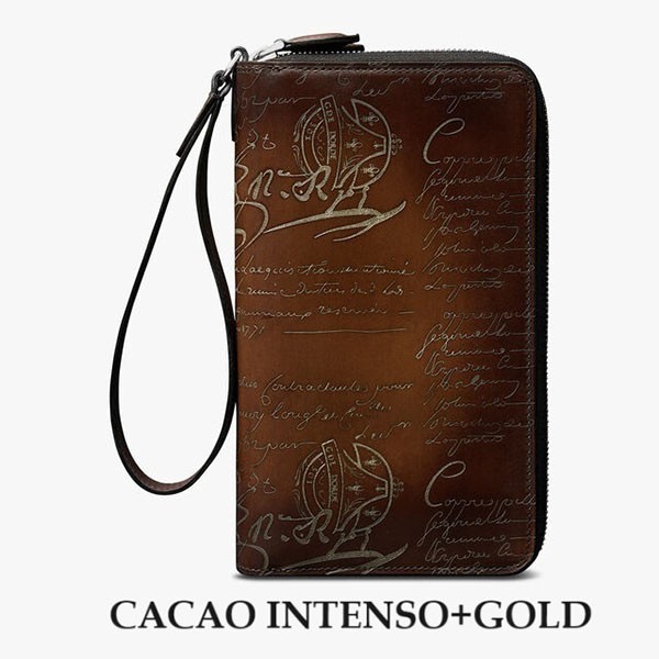ベルルッティ  偽物 BERLUTI GOLD/SILVER パティーヌ タリ ロング ジップウォレット