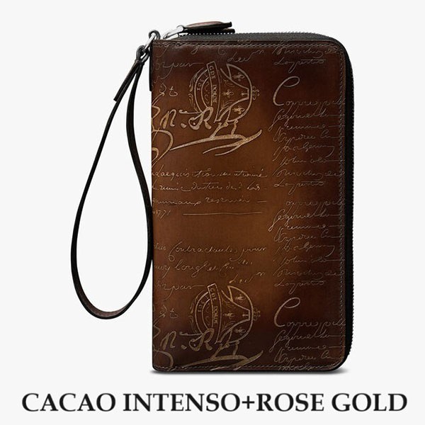 ベルルッティ  偽物 BERLUTI GOLD/SILVER パティーヌ タリ ロング ジップウォレット
