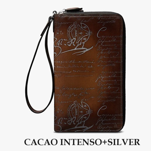 ベルルッティ  偽物 BERLUTI GOLD/SILVER パティーヌ タリ ロング ジップウォレット