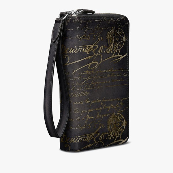 ベルルッティ  偽物 BERLUTI GOLD/SILVER パティーヌ タリ ロング ジップウォレット