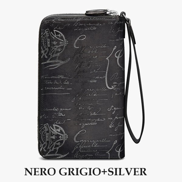 ベルルッティ  偽物 BERLUTI GOLD/SILVER パティーヌ タリ ロング ジップウォレット