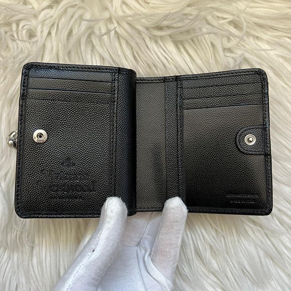ヴィヴィアン 財布 偽物 SAFFIANO BALMORAL がま口財布