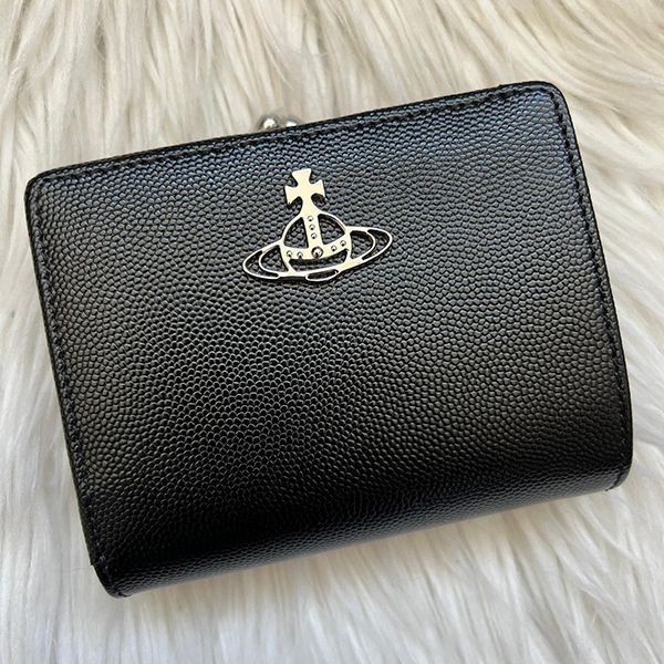 ヴィヴィアン 財布 偽物 SAFFIANO BALMORAL がま口財布