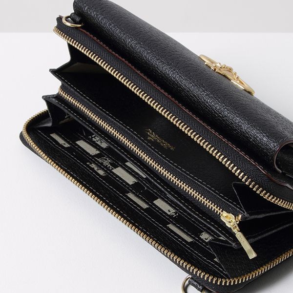 使い勝手抜群♡ヴィヴィアン  財布 偽物 EXECUTIVE ショルダー付長財布 502514104