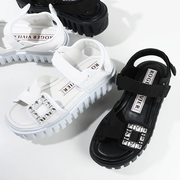 7日間返品返金保障ロジェ ヴィヴィエ 偽物 ヴィヴ ゴーシック バックル サンダル wwa0013545