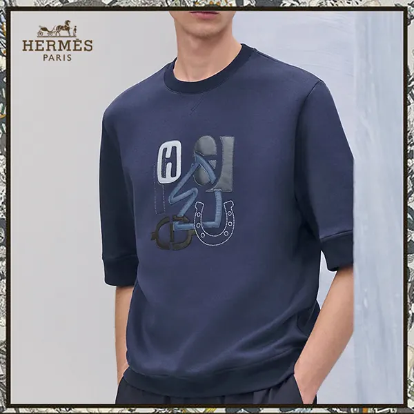 エルメス レザーパッチTシャツ 激安《Hパズル》コットン H557800HA67