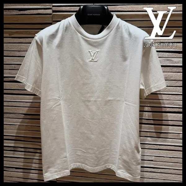 即発送★ルイヴィトン エンボスLV Tシャツ コピー 1AA5E0