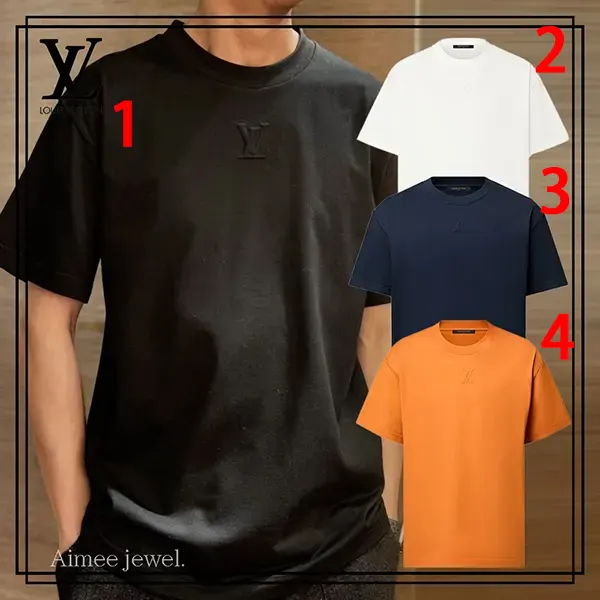 即発送★ルイヴィトン エンボスLV Tシャツ コピー 1AA5E0