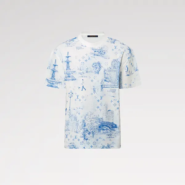 ルイヴィトン プリントコットンピケ Tシャツ コピー 1AGJYX