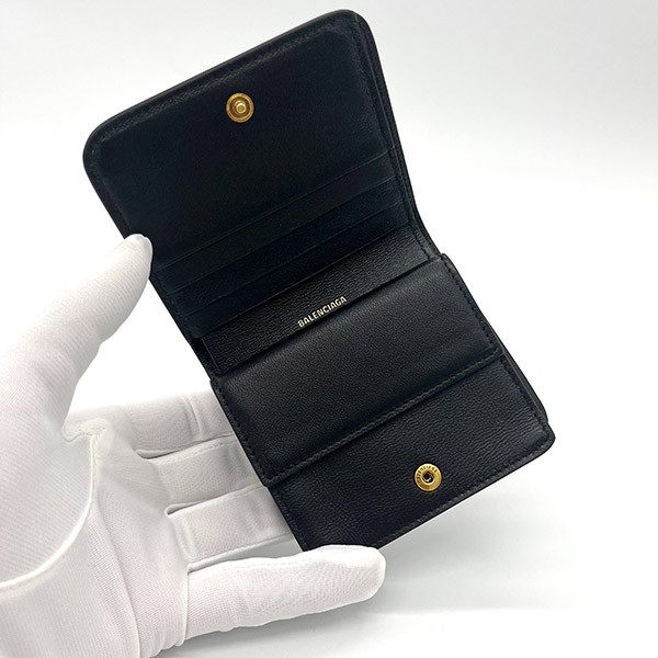 バレンシアガ 二つ折り財布 コピー BLACK 594216 2AAXQ 1000
