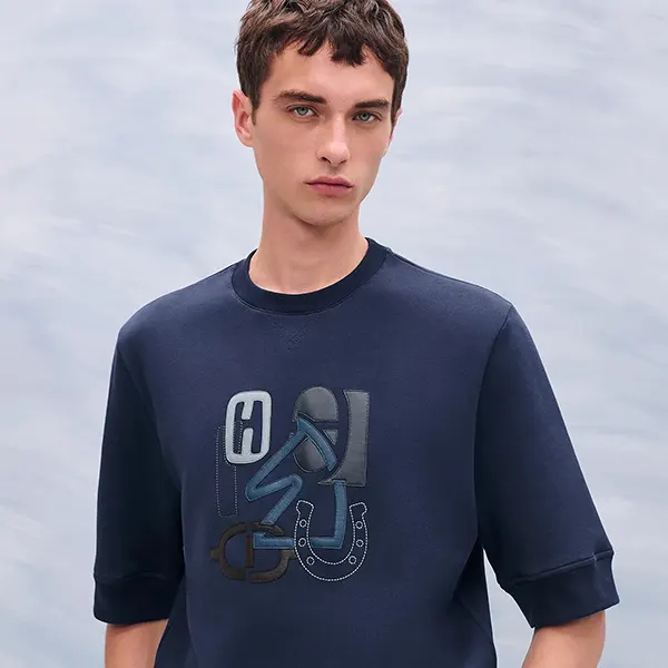 エルメス レザーパッチTシャツ 激安《Hパズル》コットン H557800HA67
