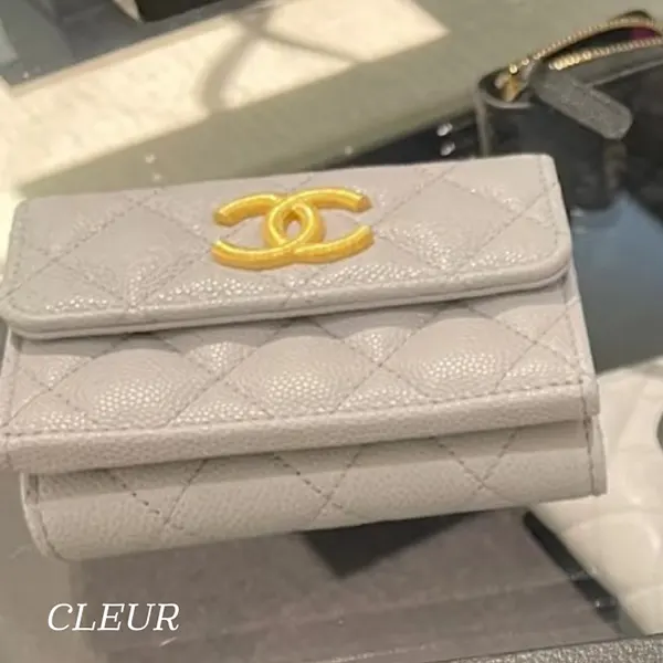 セール新作！シャネル ミニ財布 3つ折り コピー バイカラー AP3518
